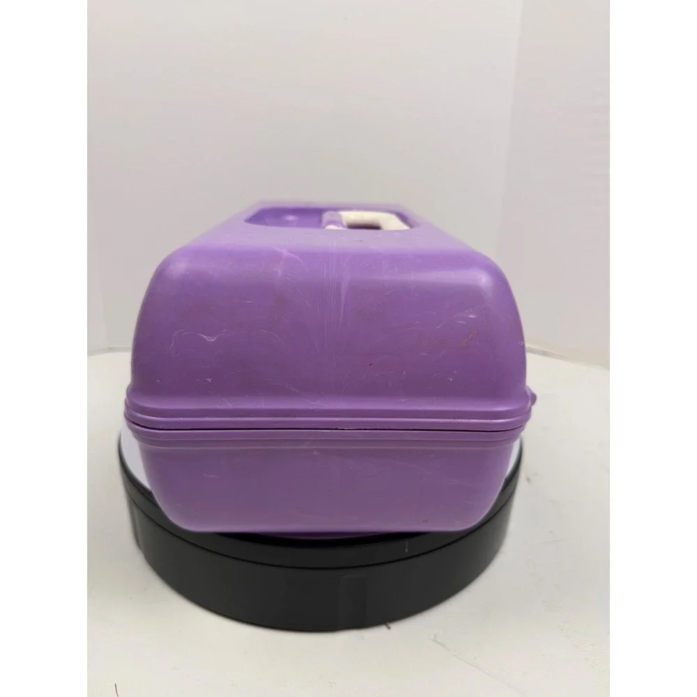 Vintage Caboodles Makeup Organizer Lilac Marble Purple Case Mirror 90s Style